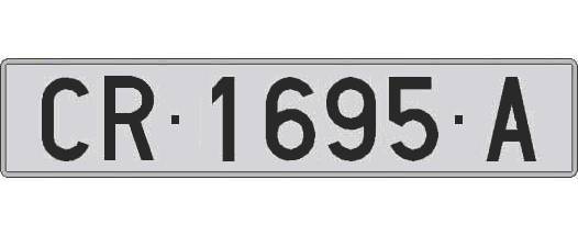 CR1695A matricula larga