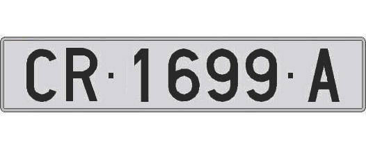 CR1699A matricula larga