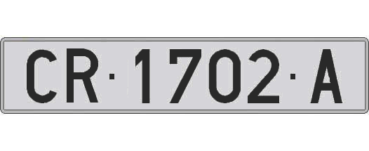 CR1702A matricula larga