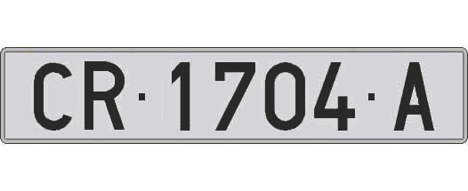 CR1704A matricula larga