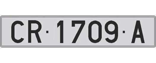 CR1709A matricula larga