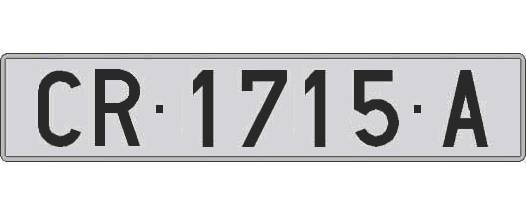 CR1715A matricula larga