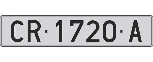 CR1720A matricula larga