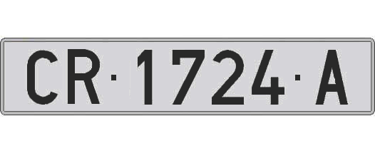 CR1724A matricula larga