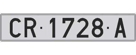 CR1728A matricula larga