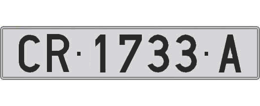 CR1733A matricula larga
