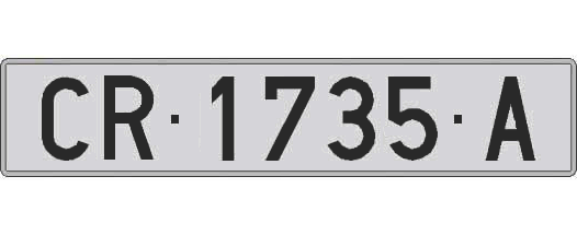 CR1735A matricula larga