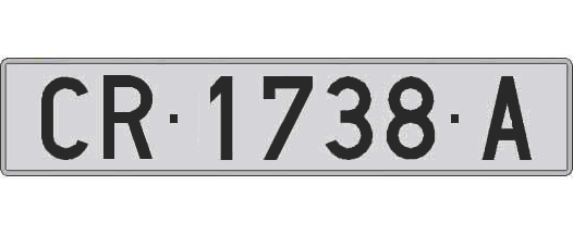 CR1738A matricula larga