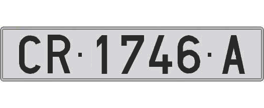 CR1746A matricula larga