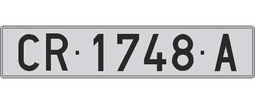 CR1748A matricula larga