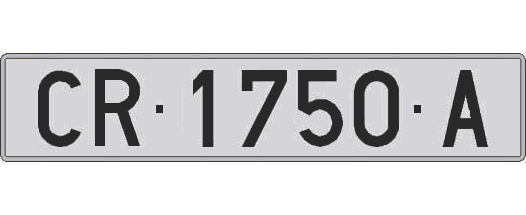 CR1750A matricula larga