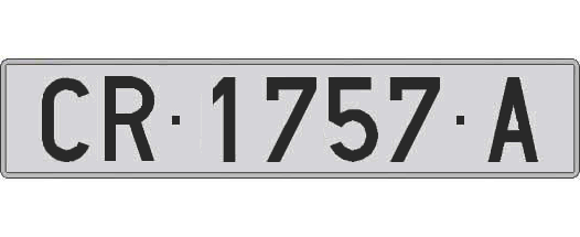 CR1757A matricula larga