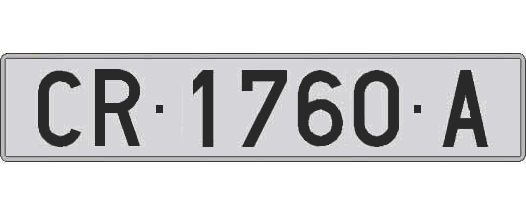 CR1760A matricula larga