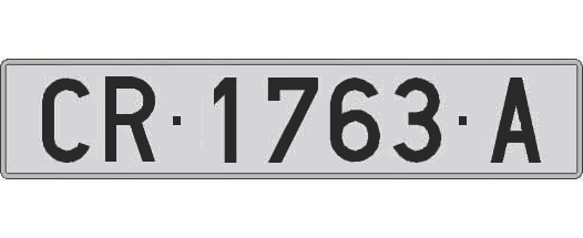 CR1763A matricula larga