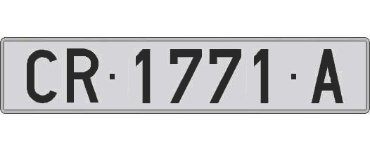 CR1771A matricula larga