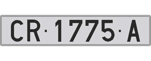 CR1775A matricula larga