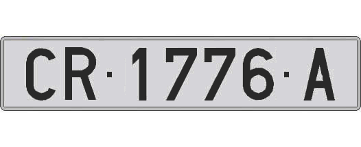 CR1776A matricula larga