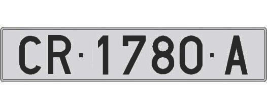 CR1780A matricula larga