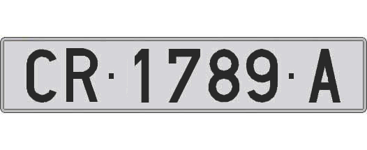 CR1789A matricula larga