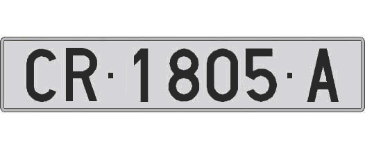 CR1805A matricula larga