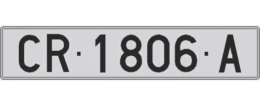 CR1806A matricula larga