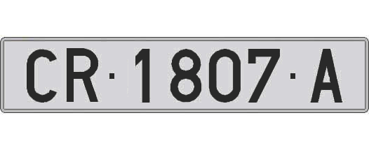 CR1807A matricula larga
