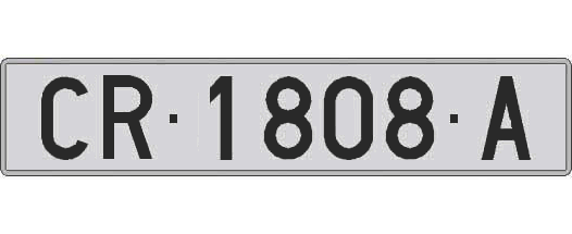 CR1808A matricula larga