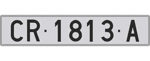 CR1813A matricula larga