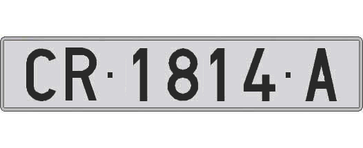 CR1814A matricula larga