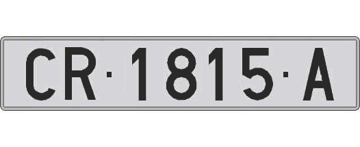 CR1815A matricula larga