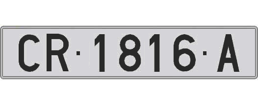 CR1816A matricula larga