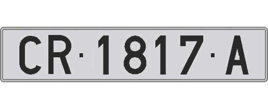 CR1817A matricula larga