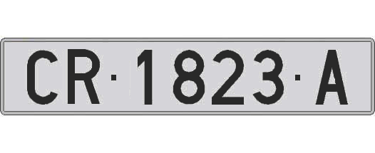 CR1823A matricula larga