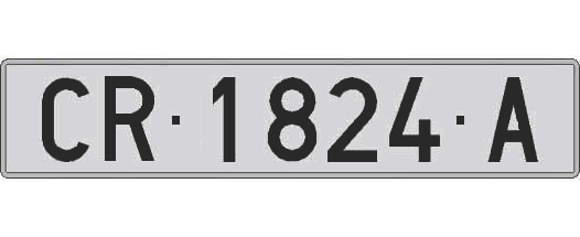 CR1824A matricula larga