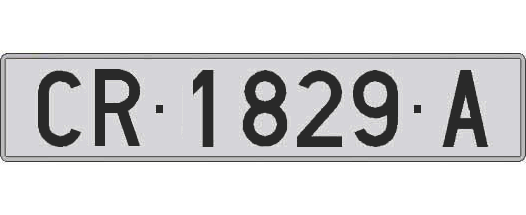 CR1829A matricula larga