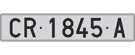 CR1845A matricula larga