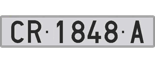 CR1848A matricula larga