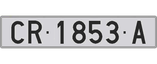 CR1853A matricula larga