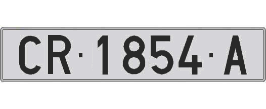 CR1854A matricula larga