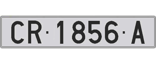 CR1856A matricula larga