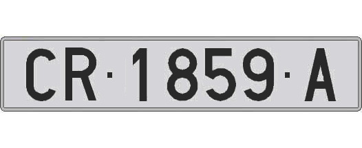CR1859A matricula larga