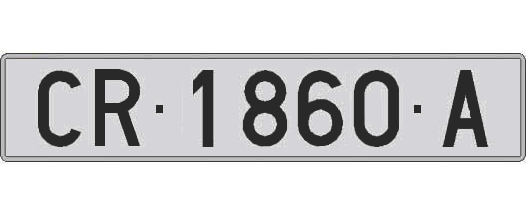 CR1860A matricula larga