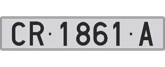 CR1861A matricula larga