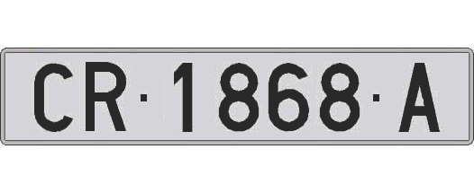 CR1868A matricula larga