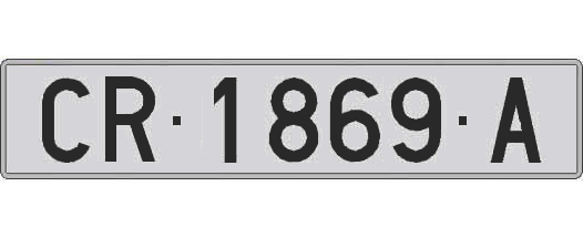 CR1869A matricula larga
