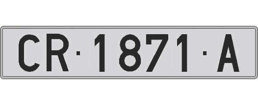 CR1871A matricula larga