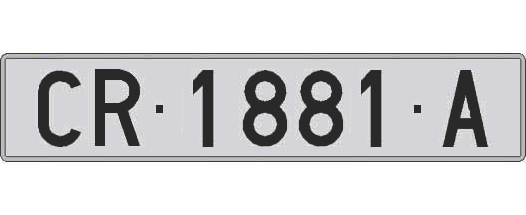 CR1881A matricula larga