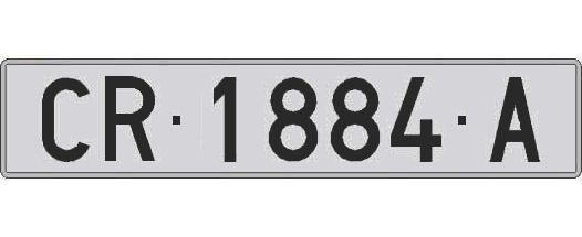 CR1884A matricula larga