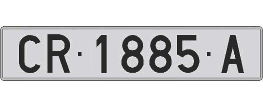 CR1885A matricula larga