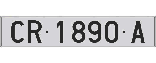 CR1890A matricula larga